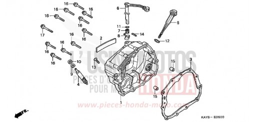RIGHT CRANKCASE COVER NX125S de 1995